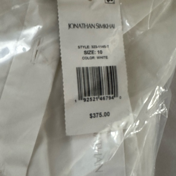 ❤️ (186) BNWT Jonathan Simkhai Sammy dress in white 333-1245-T - Picture 5 of 6